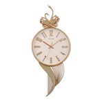 Regal 8422 GW Plastik Kasa Rose Renkli Kuğu Figürü Modern Sessiz Saniye Mekanizmalı Duvar Saati