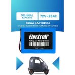 Regal Raptor K4 Uyumlu Batarya (Standart Kapasite) Lifepo4 72V 23AH Elektrikli Otomobil Bataryası