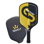 Regalia Grand Royal Serisi Pickleball Paddle - Köpük Enjeksiyonlu Duvarlarla Termoform - Ham Karbon Fiber - ABD Pickleball Onaylı - Petek Çekirdek - Süper Döndürme ve Güç