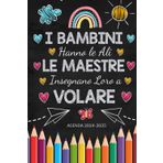Regalo Maestre Fine Anno Agenda 2024 2025: Pianificatore settimanale e mensile | 12 mesi | nido asilo elementare scuola secondaria | formato piccola