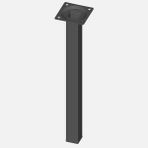 Regalux Çelik Boru Kare 300 mm Siyah Masa Ayağı