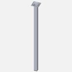 Regalux Çelik Boru Kare 600 mm Krom Masa Ayağı