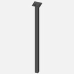 Regalux Çelik Boru Kare 600 mm Siyah Masa Ayağı