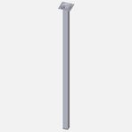 Regalux Çelik Boru Kare 700 mm Krom Masa Ayağı