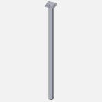 Regalux Çelik Boru Kare 700 mm Krom Masa Ayağı