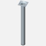 Regalux Çelik Boru Yuvarlak 400 mm Paslanmaz Çelik Renginde Masa Ayağı