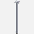 Regalux Çelik Boru Yuvarlak 600 mm Krom Masa Ayağı
