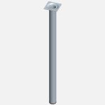 Regalux Çelik Boru Yuvarlak 600 mm Paslanmaz Çelik Rengi Masa Ayağı