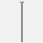 Regalux Çelik Boru Yuvarlak 700 mm Paslanmaz Çelik Renginde Masa Ayağı
