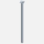 Regalux Çelik Boru Yuvarlak 700 mm Paslanmaz Çelik Renginde Masa Ayağı