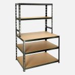 Regalux Metal 180x100x60 cm Açık Kahve 5 Katlı Raf