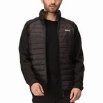 Regatta Erkek Hibrit Ceket, Boydan Boya Fermuarlı, Dolgulu Manto, Siyah, XL