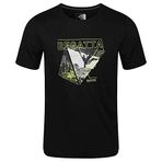 Regatta Men's Fingal V' Quick Drying Active Short Sleeve Printed T-Shirts/Polos/Vests, Black, XL