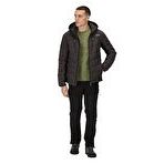 Regatta RMN199 Cranmore Puffer Antrasit Kapüşonlu Zip Erkek Ceket