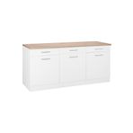 Reggio Kids & Plants Hazır Modüler Mutfak Çekmeceli Alt Modül 180 Cm Beyaz PB60012016