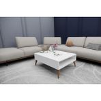 Regi Mobilya Orta Sehpa Masa Salon Sehpası Lüx Model 90X50X33 Beyaz