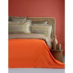 Regına Orange Elegance Baskılı Saten Çift Kişilik Nevresim Takımı - Beyaz - Turuncu - 220 x 240 cm