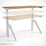 Regula Desk Dandy M - Elektrikli Yüksekliği Ayarlanabilir Çalışma Masası - Siyah Ayak Ahşap Mdf Tabla 120X60 - Siyah - Ceviz