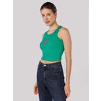 Regular Fit Baskılı Crop Yeşil Kadın Atlet