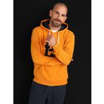 Regular Fit Baskılı Kapüşonlu Sarı Erkek Sweatshirt