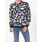 Regular Fit Baskılı Mavi Erkek Sweatshirt