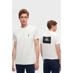 Regular Fit Beyaz Baskılı %100 Pamuk T-shirt 2EC14ORT05213 - 2XL