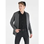 Regular Fit Cepli Gri Erkek Hırka