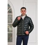 REGULAR FİT DİK YAKA ASTARLI KAPİTONE ERKEK MONT YEŞİL 52