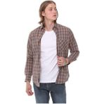 Regular Fit Ekose Erkek Gömlek (Hediye Kutulu) - 2XL - Kiremit - Lacivert - Beyaz
