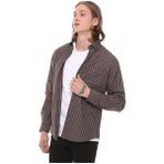 Regular Fit Ekose Erkek Gömlek (Hediye Kutulu) - 2XL - Koyu Kahverengi - Beyaz