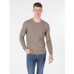Regular Fit Erkek Bej Kazak
