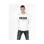 Regular Fit Erkek Beyaz Sweatshirt