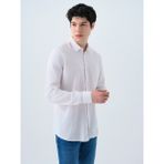 Regular Fit Erkek Gömlek U.kol - Beyaz - 2XL