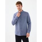 Regular Fit Erkek Gömlek U.kol - XL - Indigo