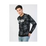 Regular Fit Erkek Siyah Sweatshirt