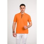 Regular Fit Fermuar Detaylı Polo Yaka Pamuklu Erkek T-Shirt