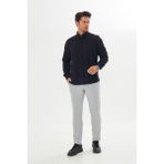 Regular Fit Flam Keten Gömlek - Siyah