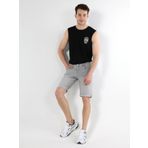 Regular Fit Gri Erkek Jean Şort