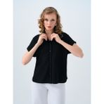 Regular Fit Kadın Gömlek K.kol - Siyah - XS