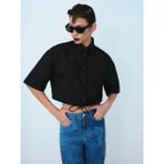 Regular Fit Kadın Gömlek K.kol - Siyah
