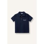 Regular Fıt Nakışlı Jakarlı Kısa Kollu Polo Tişört Erkek Bebek