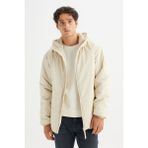 Regular Fit Normal Kesim Kapüşonlu Cepli Casual Mont