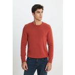 Regular Fit Normal Kesim Turuncu Triko Kazak