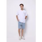 Regular Fit Orta Bel Düz Erkek Indigo Ecologic Jean Şort