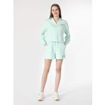 Regular Fit Orta Bel Yeşil Kadın Şort Cl1063326