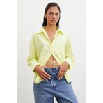 Regular Fit Poplin Gömlek Sarı