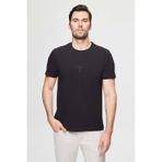 Regular Fit Siyah Baskılı %100 Pamuk T-shirt 2EC14ORT05214