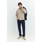 Regular Fit Taş Rengi Erkek Gömlek - 2XL