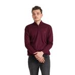 Regular Fit Yarım Balıkçı Fermuarlı Akrilik Viskon Karışımlı Erkek Triko Kazak BORDO XXL