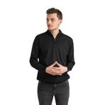 Regular Fit Yarım Balıkçı Fermuarlı Akrilik Viskon Karışımlı Erkek Triko Kazak SİYAH M